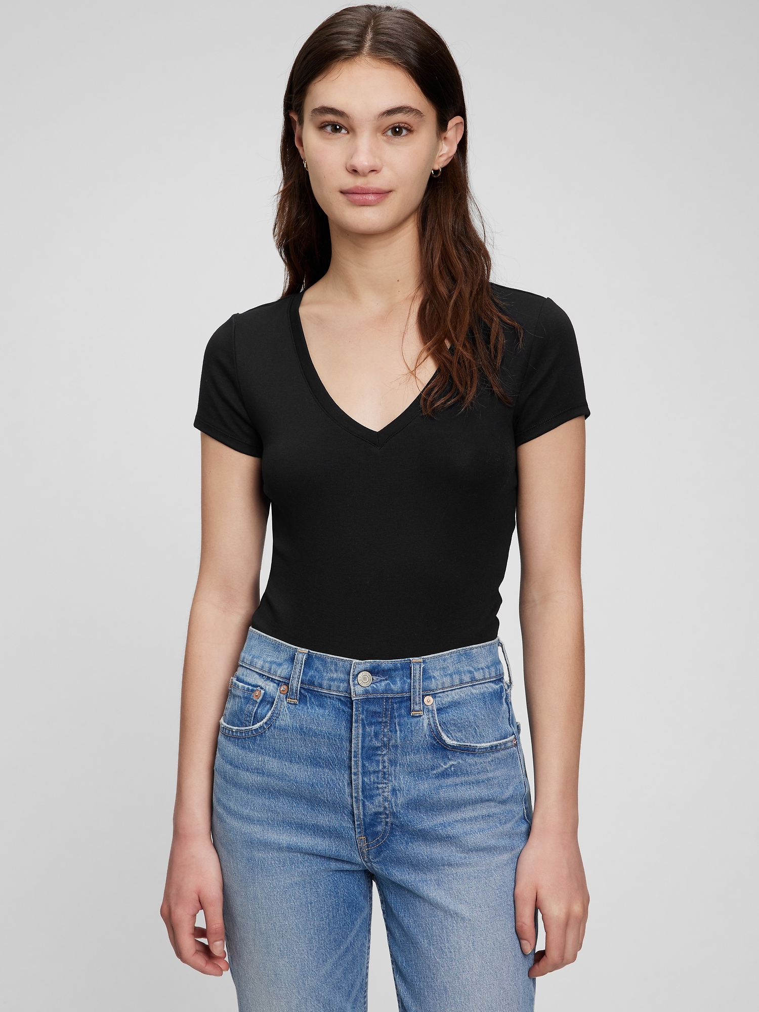 Modern VNeck TShirt Bodysuit Gap