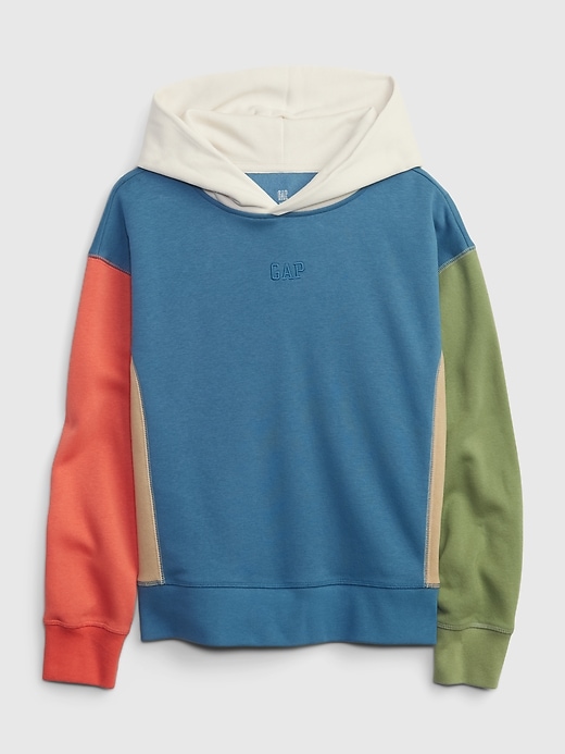 1 of 8 showing, with the color COLORBLOCK of product Kids Embroidered Gap Logo Hoodie
