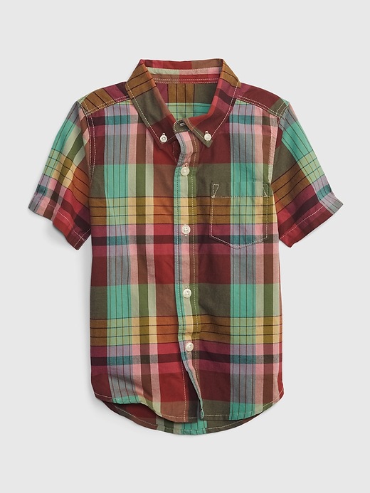 View large product image 1 of 1. Toddler Poplin Button-Down Shirt
