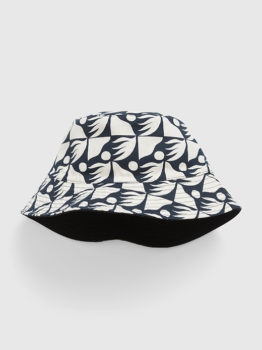 1 of 8 showing, with the color black print of product Print Bucket Hat