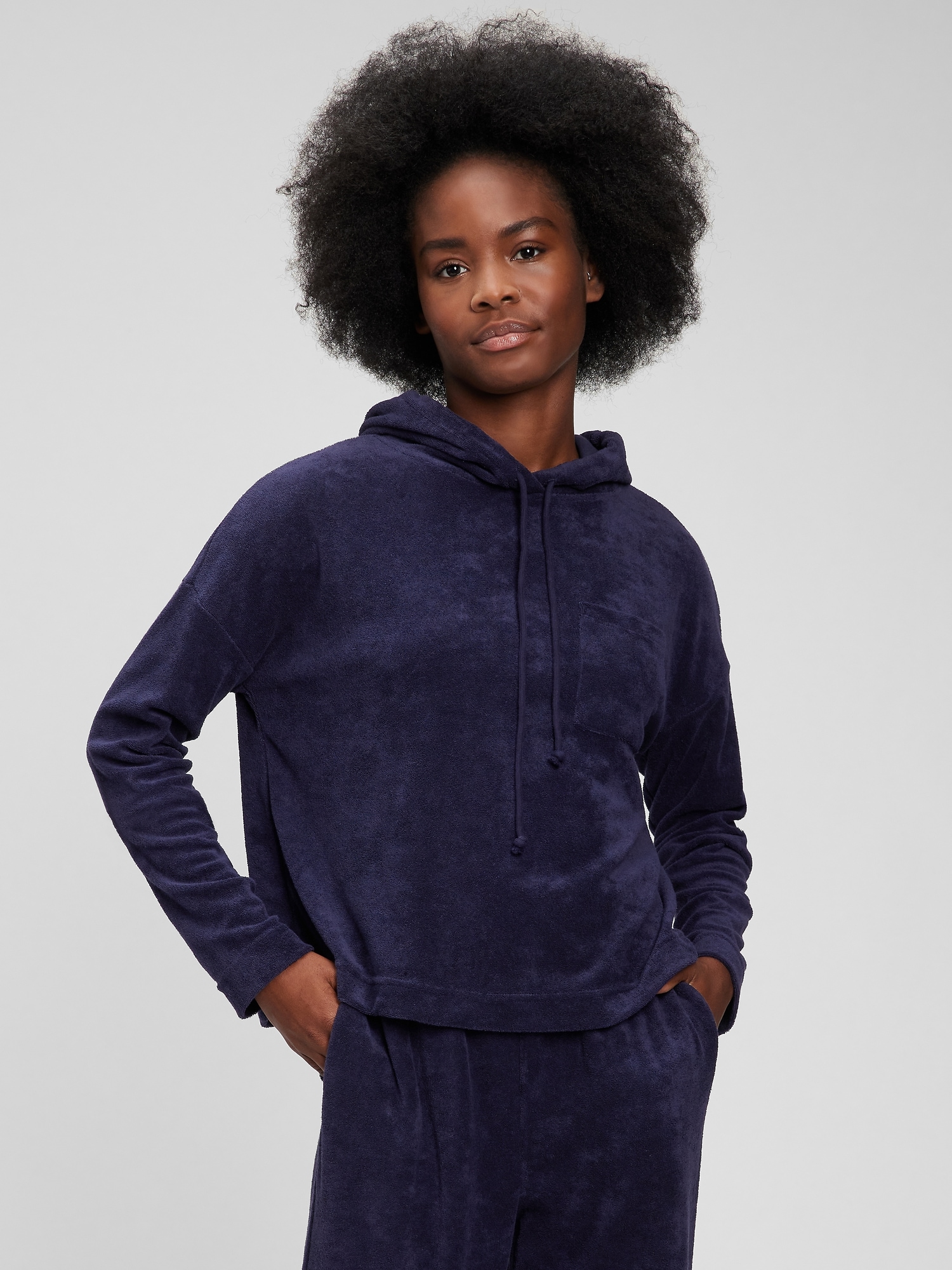 Terry towelling sales hoodie