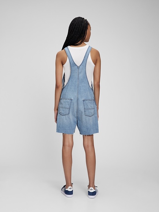 2 of 8 showing, with the color light destroy of product Denim Shortalls with Washwell