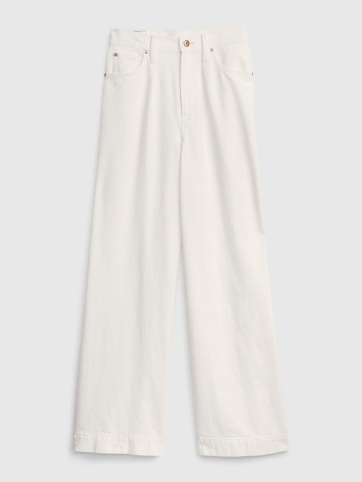 Image number 6 showing, High Rise Pleated Wide-Leg Trouser with Washwell