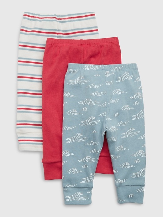 2 of 8 showing, with the color blue ice of product Baby Print Pull-On Pants (3-Pack)