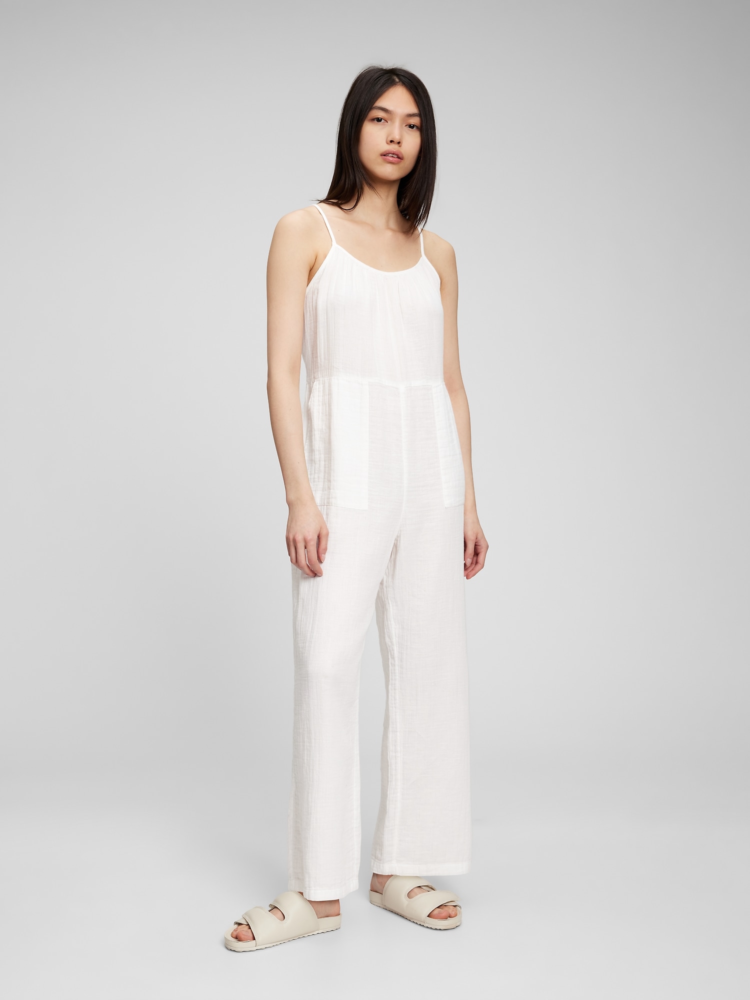 Crinkle Gauze Jumpsuit | Gap