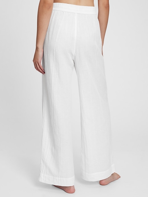 2 of 8 showing, with the color optic white of product Airy Wide Leg Pants
