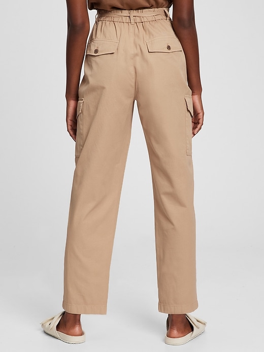 Image number 2 showing, High Rise Pleated Cargo Pants with Washwell