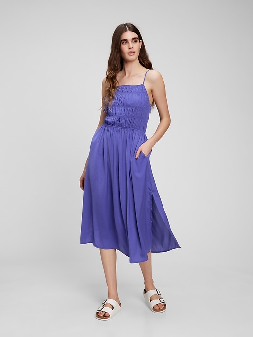 View large product image 1 of 1. Smocked Halter Midi Dress