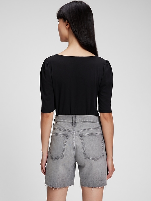 2 of 8 showing, with the color black of product Sweetheart Half Sleeve T-Shirt