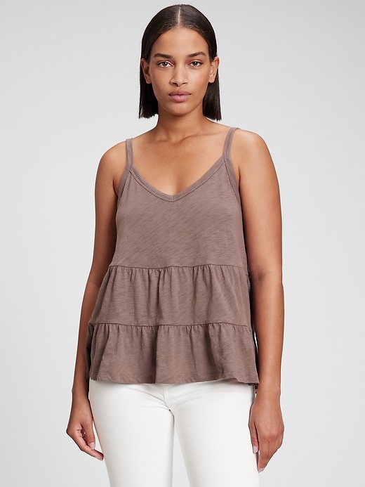 Image number 8 showing, Organic Cotton Tiered Cami