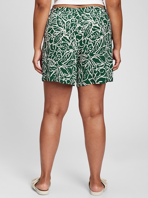 Image number 5 showing, High Rise Crepe Pull-On Shorts