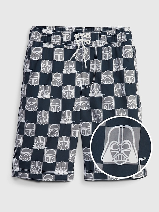 View large product image 1 of 1. Kids Recycled Polyester Camo Swim Board Shorts