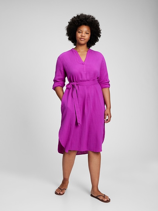 gap crinkle gauze midi dress Crinkle Gauze Midi Dress