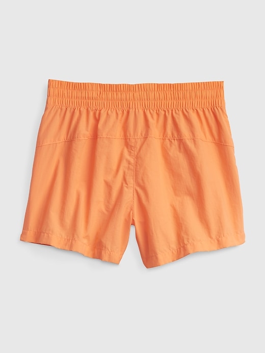 2 of 8 showing, with the color orange neon coral of product Kids High Rise Pull-On Shorts