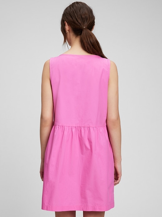 2 of 8 showing, with the color India pink of product V-Neck Button-Front Dress