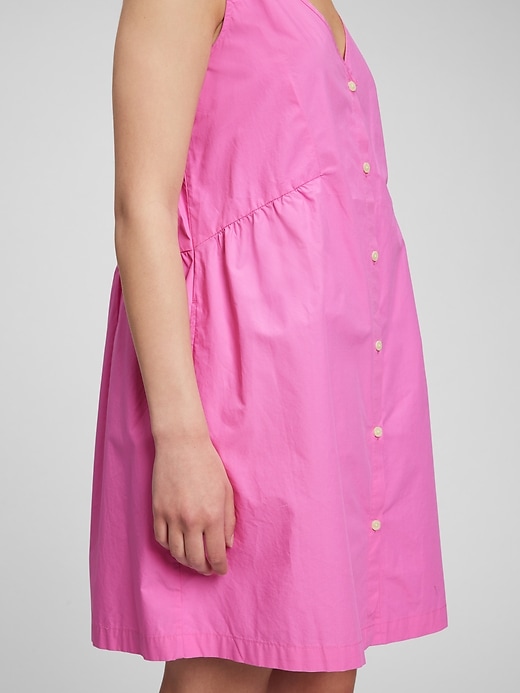 Image number 3 showing, V-Neck Button-Front Dress