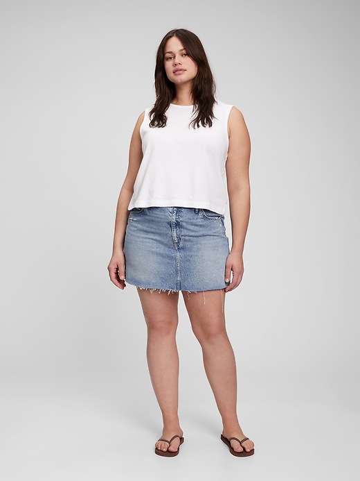 Image number 4 showing, Icon Denim Mini Skirt with Washwell