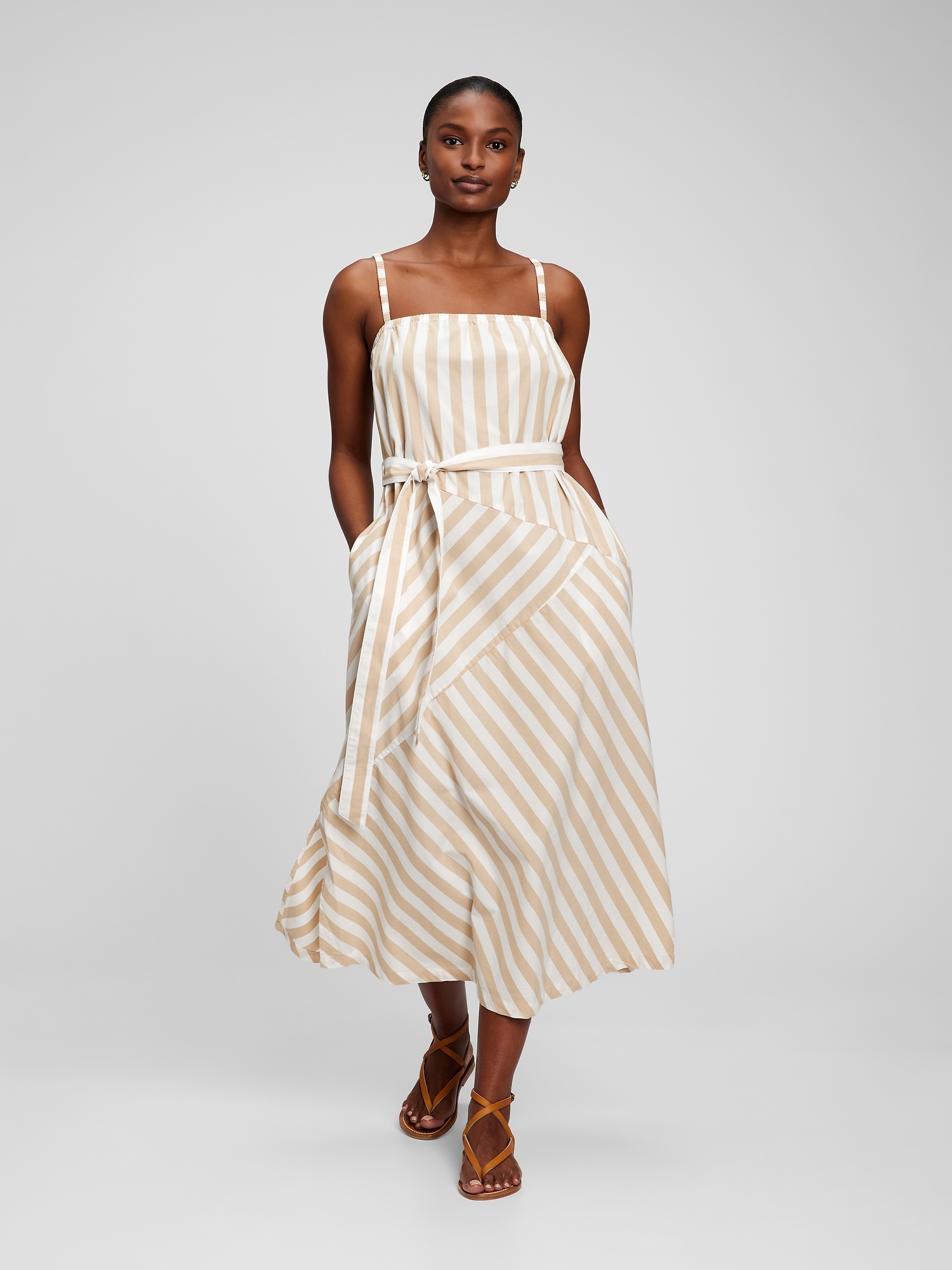 Patchwork Midi Dress Gap