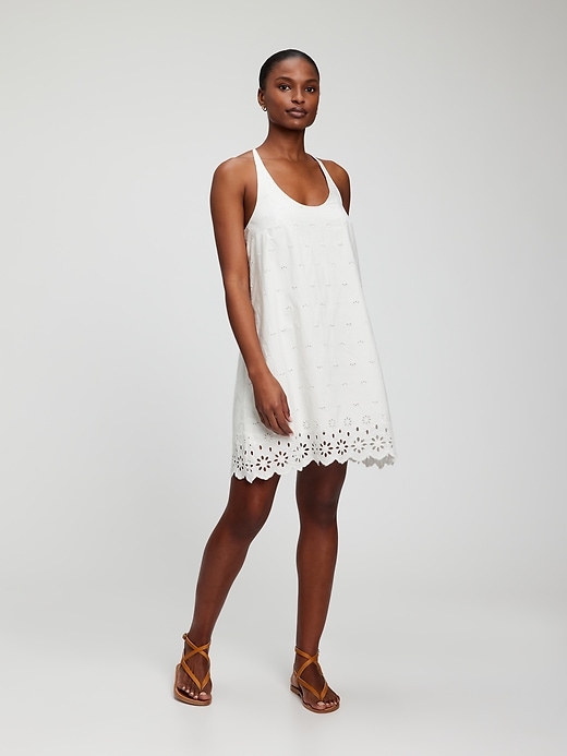 Image number 6 showing, Eyelet Scalloped Mini Dress