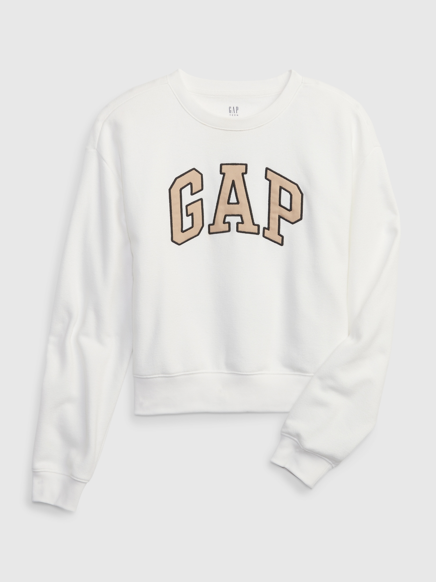 Teen Girls' Logo Sweatshirt by Gap New Off White Size 12