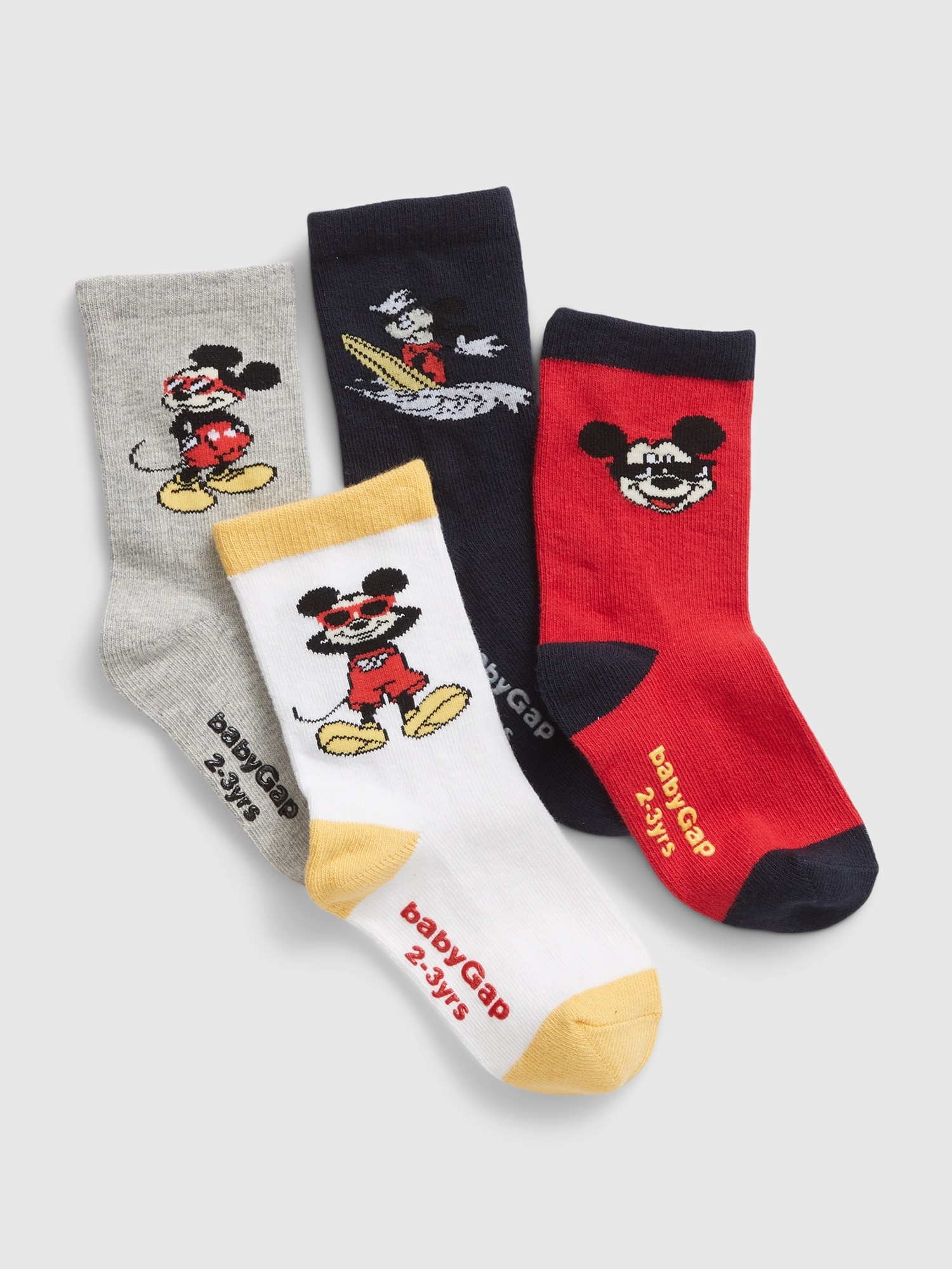 babyGap Disney Mickey Mouse Crew Socks (4Pack) Gap