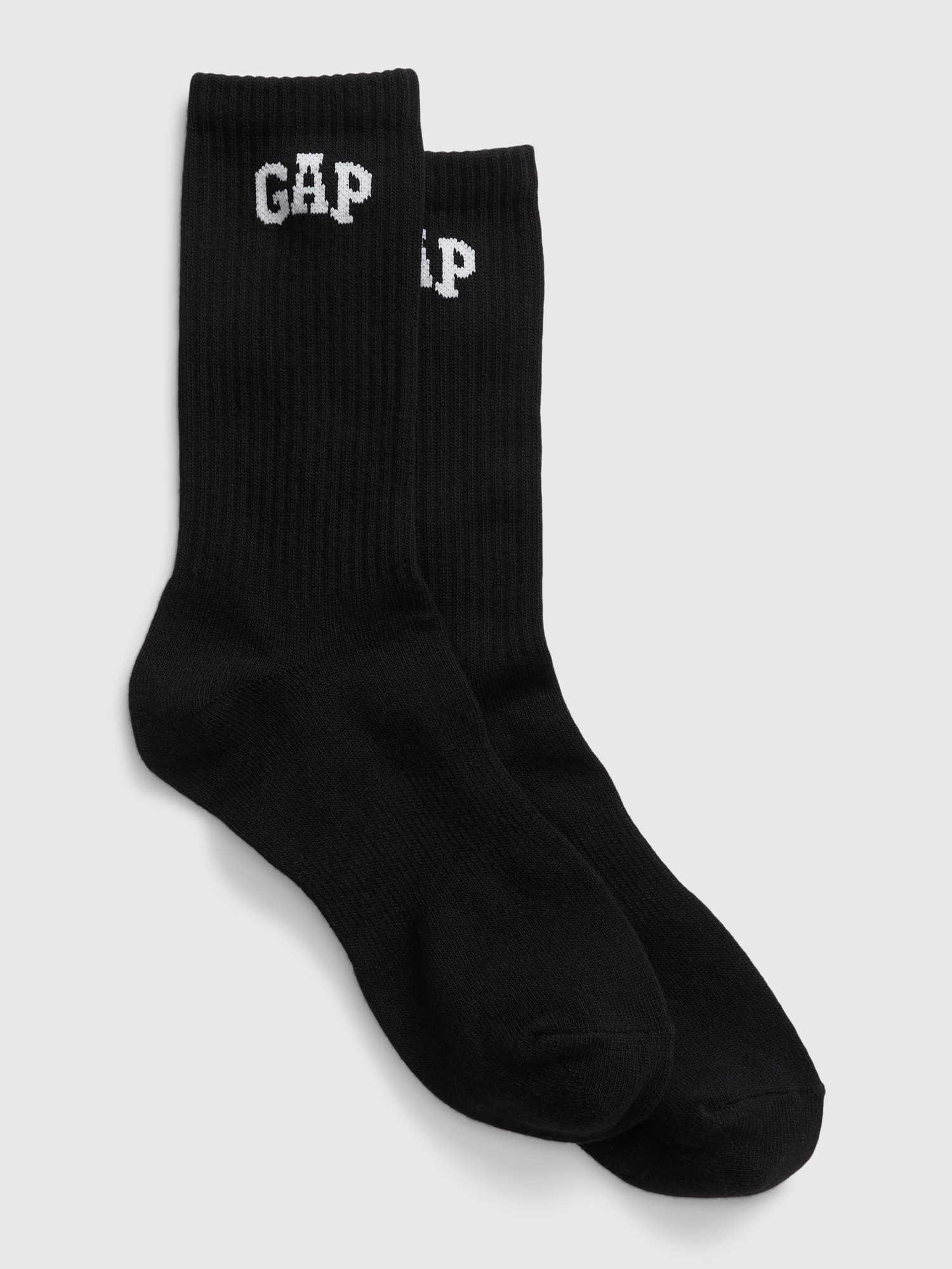 Gap Logo Quarter Crew Athletic Socks In Grey