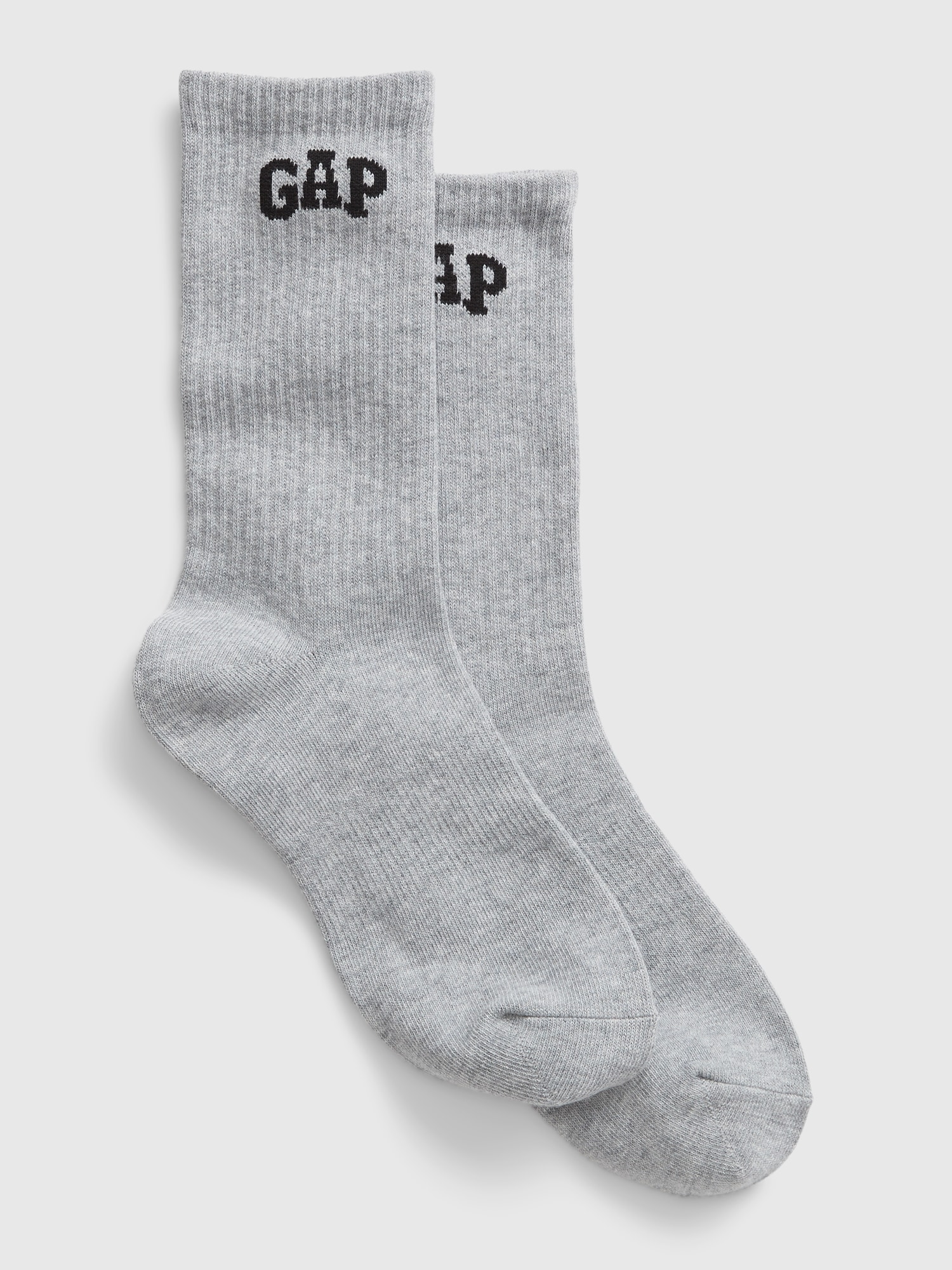 Gap Logo Quarter Crew Athletic Socks In Black