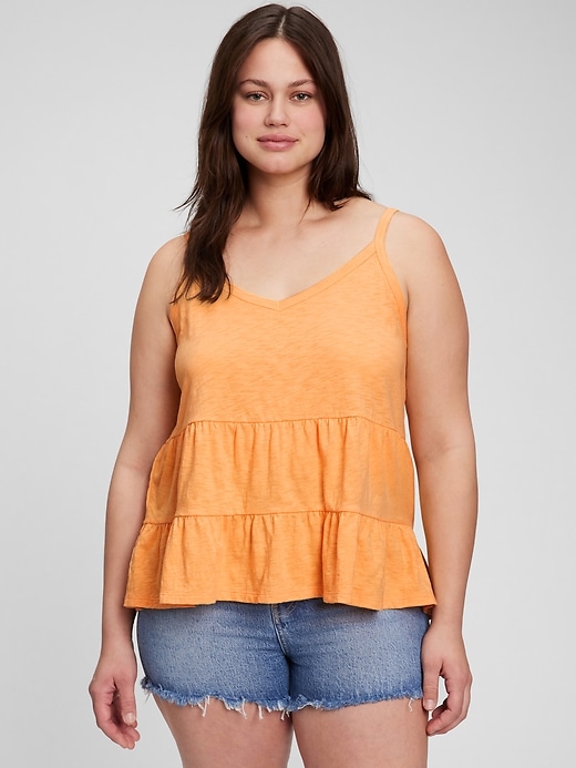 Image number 4 showing, Organic Cotton Tiered Cami