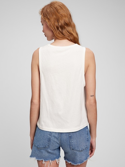 Image number 4 showing, Gap Logo Cropped Muscle Tank Top