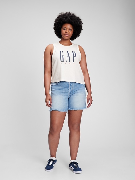 Image number 6 showing, Gap Logo Cropped Muscle Tank Top