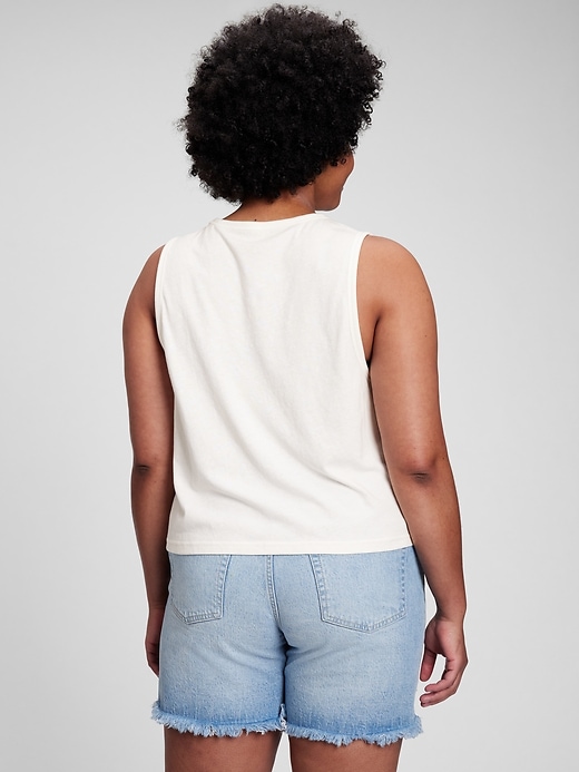 Image number 7 showing, Gap Logo Cropped Muscle Tank Top