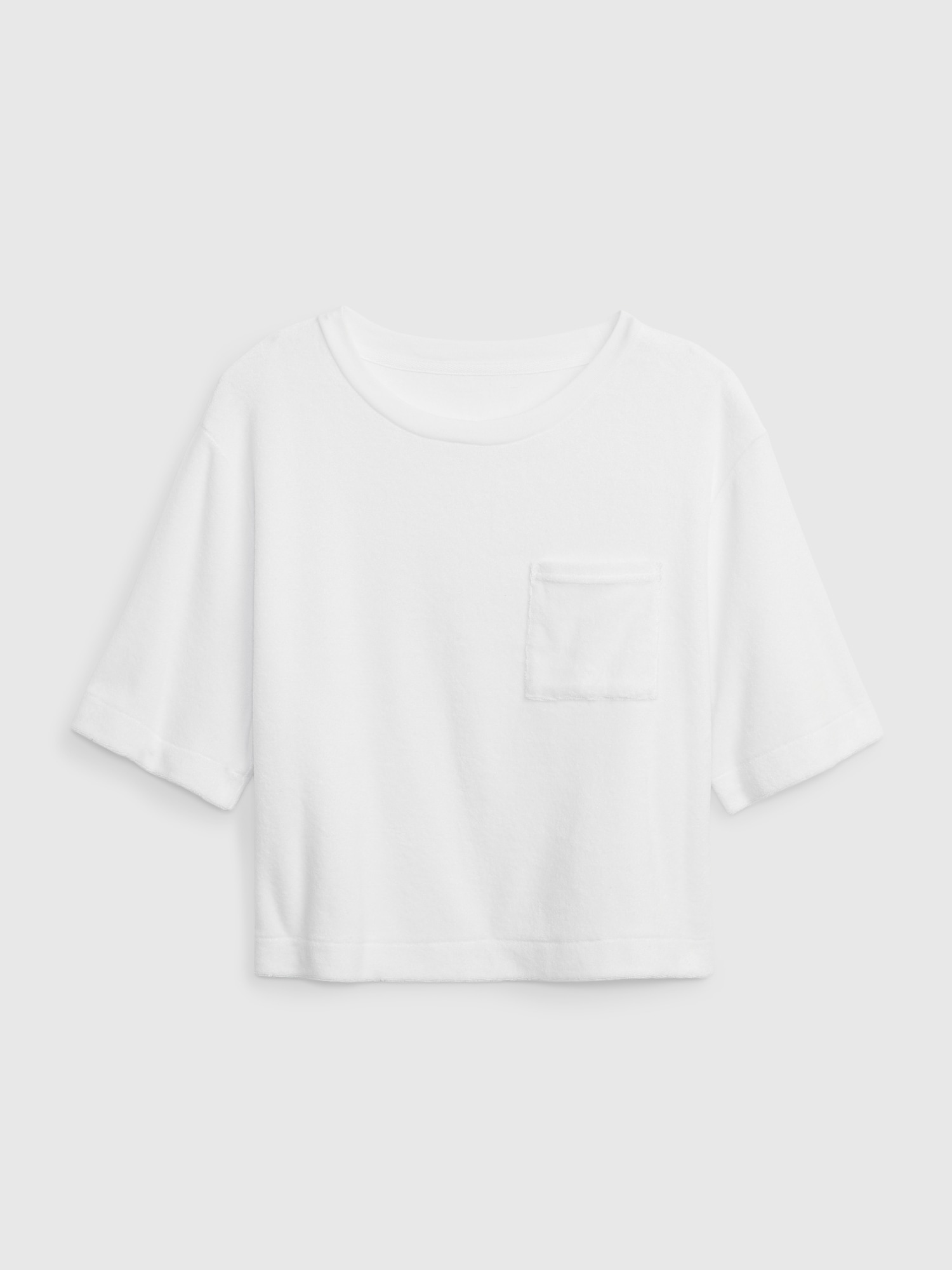 Towel Terry Boxy Cropped T-Shirt | Gap