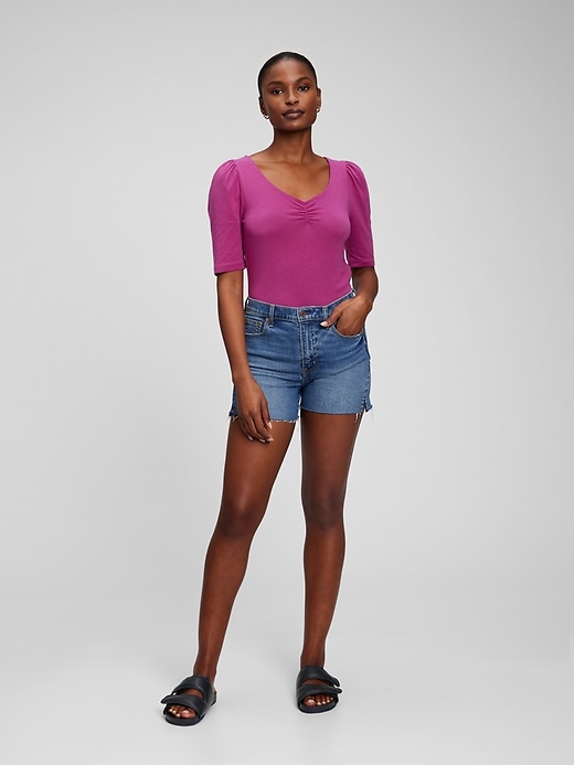 1 of 8 showing, with the color rose pink verbana of product Sweetheart Half Sleeve T-Shirt