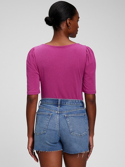 2 of 8 showing, with the color rose pink verbana of product Sweetheart Half Sleeve T-Shirt
