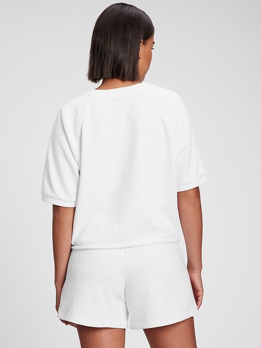 2 of 8 showing, with the color optic white of product Vintage Soft Raglan Sweatshirt