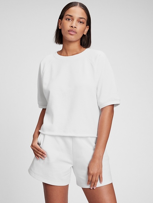 1 of 8 showing, with the color optic white of product Vintage Soft Raglan Sweatshirt