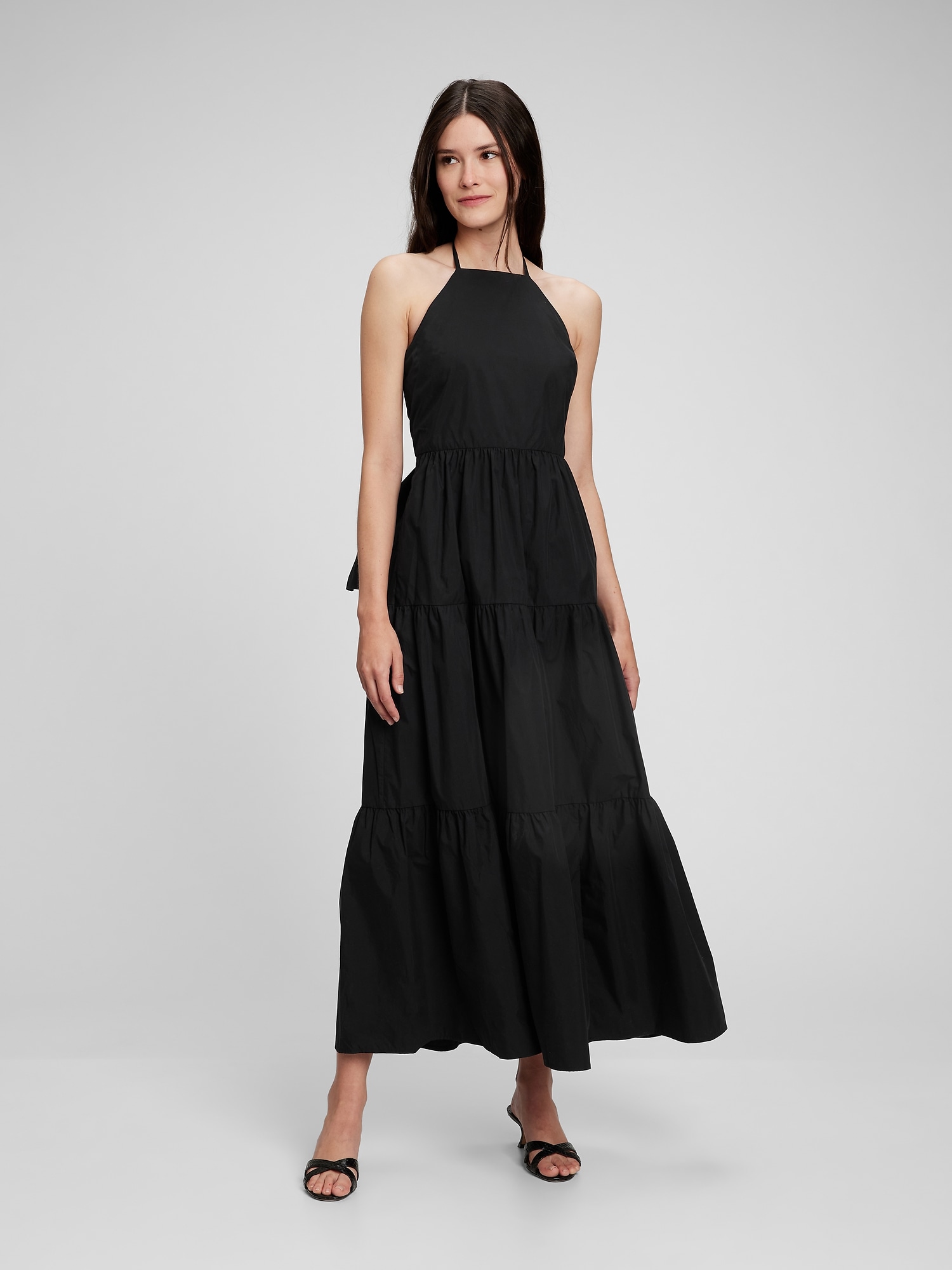 Tie-Back Halter Maxi Dress | Gap