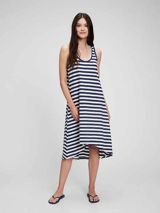 Image number 1 showing, Linen Cotton Hi-Low Tank Dress