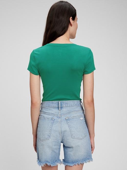Image number 6 showing, Modern V-Neck T-Shirt Bodysuit