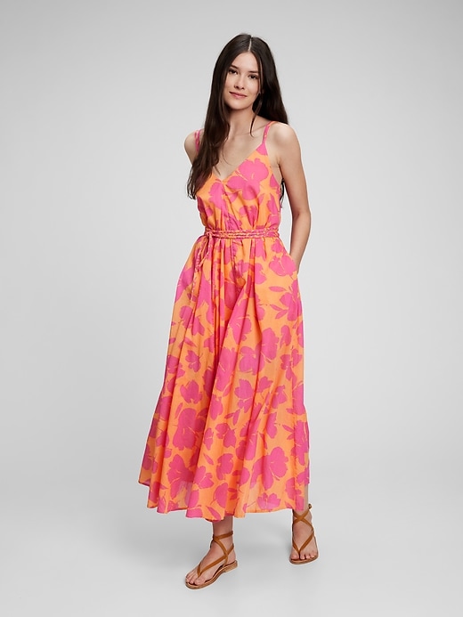 Image number 1 showing, Tie-Waist Cami Maxi Dress