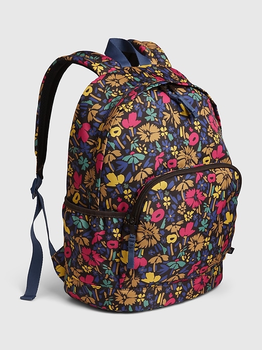 Image number 1 showing, Kids Recycled Floral Senior Backpack