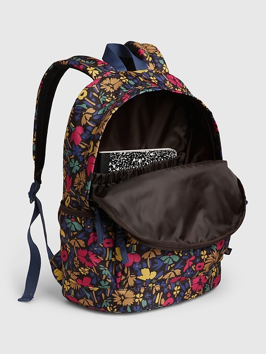 Image number 2 showing, Kids Recycled Floral Senior Backpack