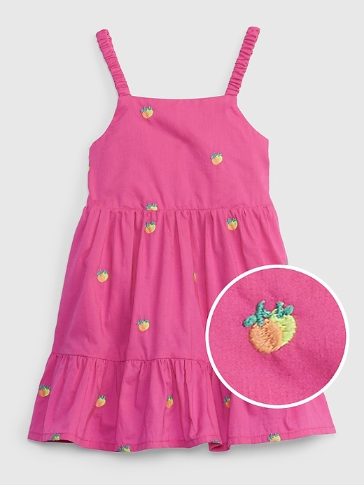 1 of 8 showing, with the color phoebe pink of product Baby Embroidered Tank Dress