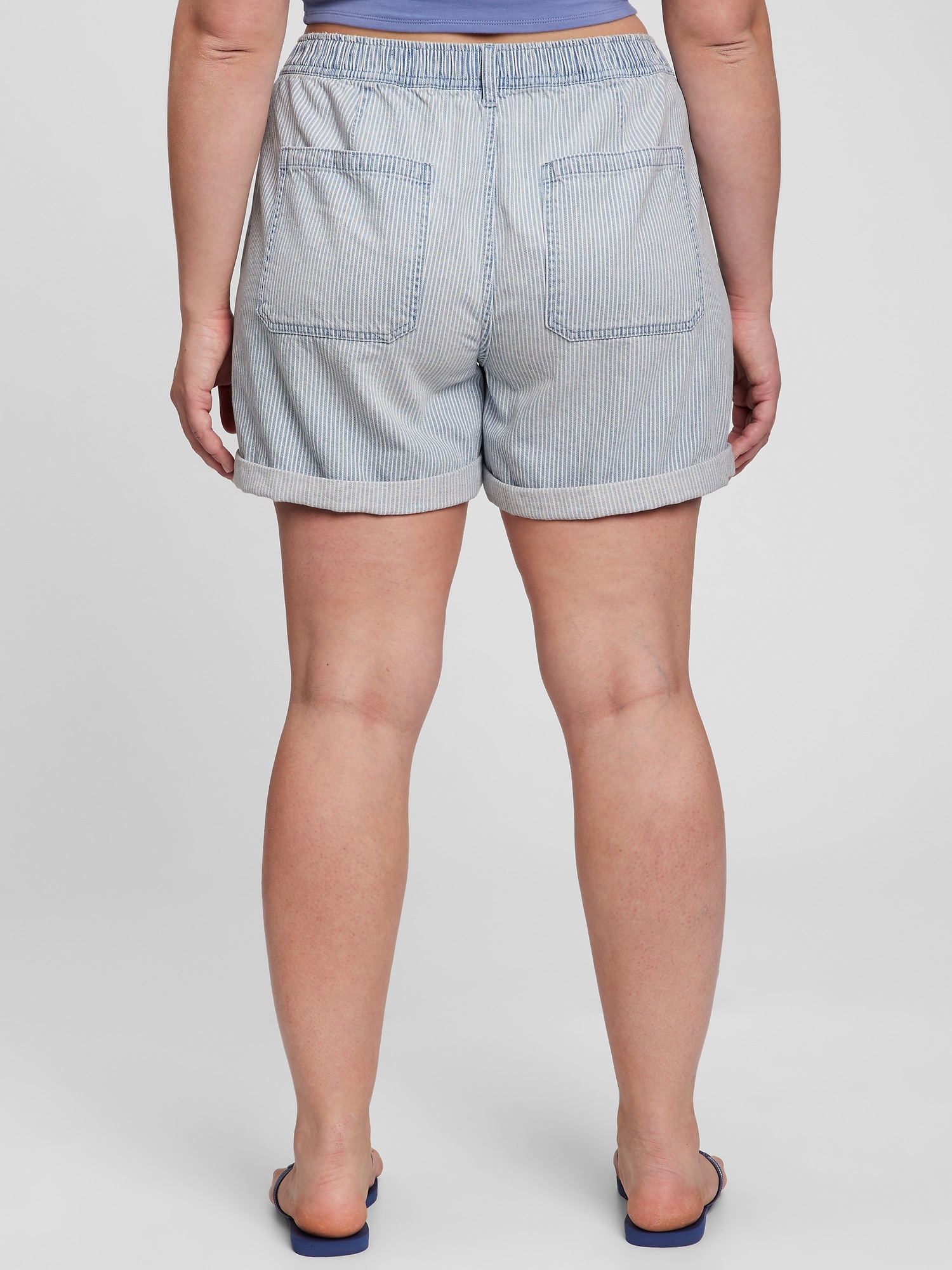 Denim PullOn Shorts with Washwell Gap