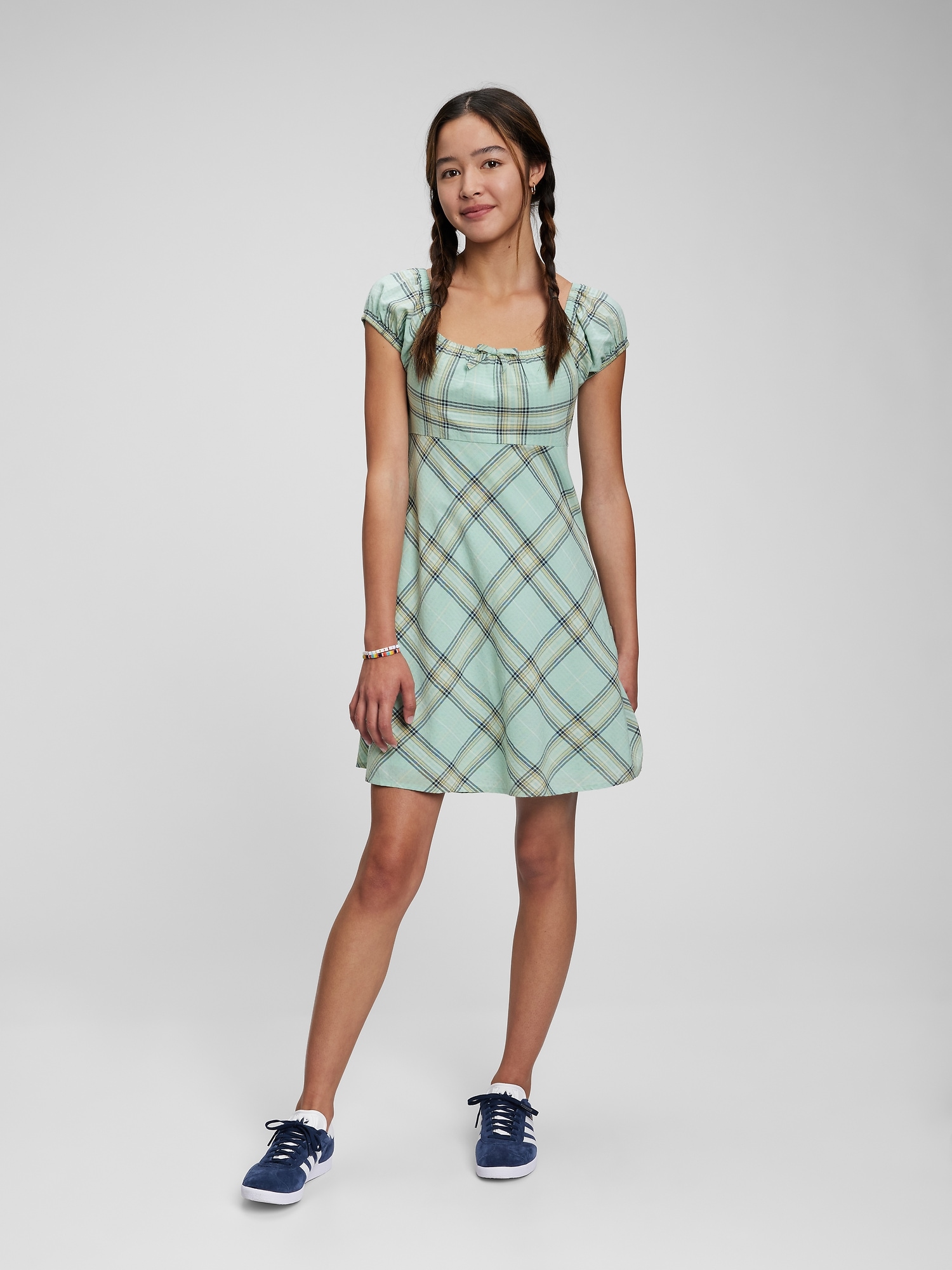Gap Teen LENZING™ ECOVERO™ Plaid Dress