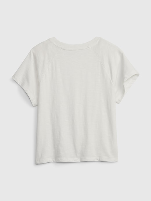 2 of 8 showing, with the color new off white of product Kids Tie-Front T-Shirt