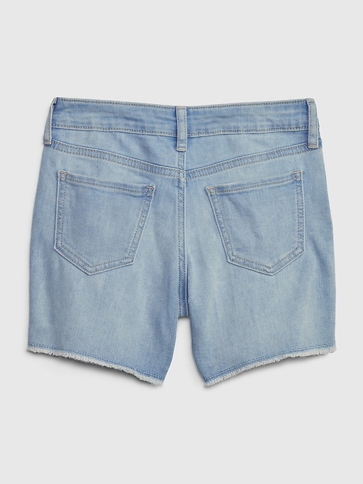 2 of 8 showing, with the color medium wash of product Kids Midi Denim Shorts with Washwell