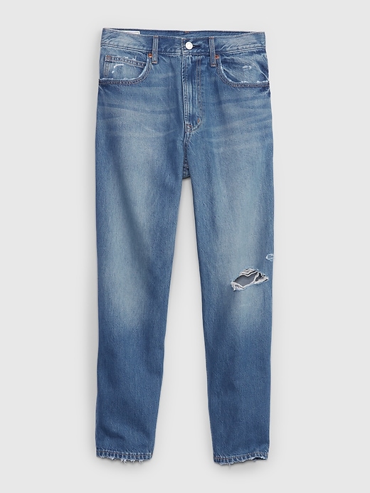 Image number 8 showing, High Rise Pleated Barrel Jeans with Washwell
