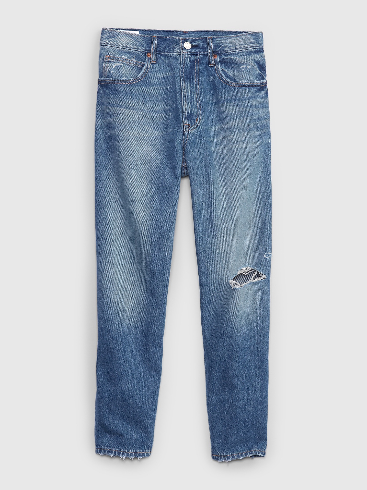 High Rise Pleated Barrel Jeans with Washwell Gap