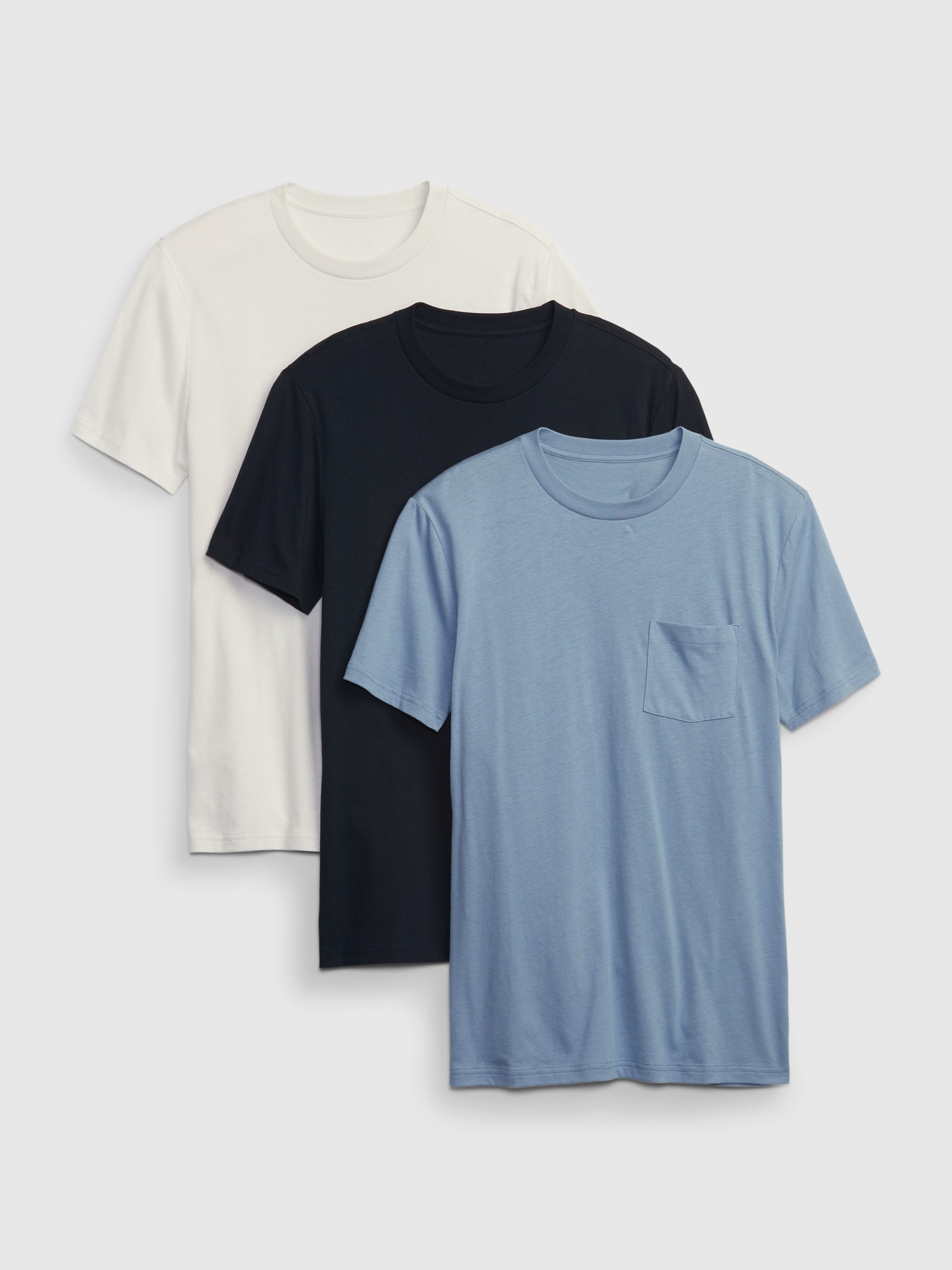 Organic Cotton Pocket T-Shirt (3-Pack 